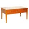 Burr Yew Wood Two Drawer Coffee Table & Butlers Serving Trays from Bradley Furniture, Image 1