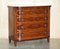 Sheraton Flamed Hardwood Lion Head Handle Chest of Drawers, 1859, Image 2