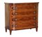 Sheraton Flamed Hardwood Lion Head Handle Chest of Drawers, 1859 1