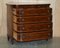 Sheraton Flamed Hardwood Lion Head Handle Chest of Drawers, 1859 16