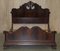 Antique Victorian Flamed Hardwood Double Bed Frame, 1880s 2