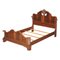 Antique Victorian Flamed Hardwood Double Bed Frame, 1880s, Image 1