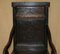 17th Century English Jacobean Hand Carved Oak Armchair with Tudor Panelling, Image 3