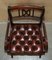 Vintage Hand Dyed Brown Leather Chesterfield Tufted Dining Chairs, Set of 6 10