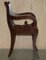 Handgefärbte Vintage Chesterfield Esszimmerstühle aus braunem Leder, 6 12