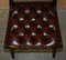 Vintage Hand Dyed Brown Leather Chesterfield Tufted Dining Chairs, Set of 6 18