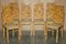 Vintage Art Deco Burr Walnut Ornately Carved Dining Table and Chairs, Set of 7 11