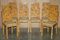 Vintage Art Deco Burr Walnut Ornately Carved Dining Table and Chairs, Set of 7, Image 11