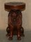 Vintage Hand Carved Male Lion Stools with Ornate Decoration, Set of 2 15