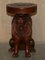 Vintage Hand Carved Male Lion Stools with Ornate Decoration, Set of 2, Image 15