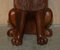 Vintage Hand Carved Male Lion Stools with Ornate Decoration, Set of 2 5