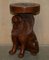 Vintage Hand Carved Male Lion Stools with Ornate Decoration, Set of 2 14