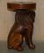 Vintage Hand Carved Male Lion Stools with Ornate Decoration, Set of 2, Image 12