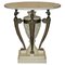 Vintage Egyptian Revival Side Table with Marble Top 1