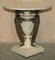 Mesa auxiliar renacentista egipcia vintage con tablero de mármol, Imagen 2