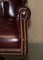 Sedia da ufficio girevole Chesterfield Wingback vintage in pelle, Immagine 7