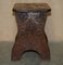 Antique Qing Dynasty Stool / Side Table with Floral Carving from Libertys London, 1905 13