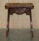 Antique Qing Dynasty Stool / Side Table with Floral Carving from Libertys London, 1905 16