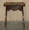 Antique Qing Dynasty Stool / Side Table with Floral Carving from Libertys London, 1905, Image 16