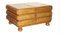 Large Six Drawer Stack of Scholars Library Books Coffee Table with Brown Leather Top, Image 1