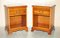 Vintage Burr Yew Wood Side Tables, Set of 2 2