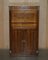 Vintage Hardwood Marble Topped Chrome Drop Front Secretaire with Drawers 2