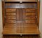 Vintage Hardwood Marble Topped Chrome Drop Front Secretaire with Drawers 17