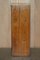 Secreter vintage de madera maciza con parte delantera abatible de cromo con cajones, Imagen 14