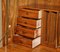 Vintage Hardwood Marble Topped Chrome Drop Front Secretaire with Drawers 19