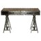 Chrome & Glass Topped Trestle Desk from Eichholtz 1