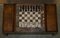 Vintage Schachbrett Couchtisch mit Marmorplatte & ebonisiertem Schachspiel, 33 5