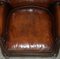 Handgefärbter Heritage Armlehnstuhl aus Zigarrenbraunem Leder 17