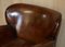 Butaca Heritage de cuero marrón puro teñido a mano, Imagen 3