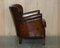Heritage Hand Dyed Cigar Brown Leather Armchair 18