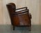 Heritage Hand Dyed Cigar Brown Leather Armchair, Image 18