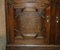 Vintage Jacobean Revival English Carved Oak Bookcase, 1900s 10