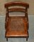 Vintage Hardwood Bergere Metamorphic Leather Library Armchair Steps, Image 11