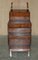 Escalones de butaca Bergere vintage de madera maciza de cuero metamórfico, Imagen 16