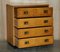 Light Oak Military Campaign Chest of Drawers with Drop Front, 1920s 14