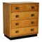 Light Oak Military Campaign Chest of Drawers with Drop Front, 1920s 1