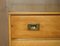 Light Oak Military Campaign Chest of Drawers with Drop Front, 1920s 5