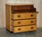 Light Oak Military Campaign Chest of Drawers with Drop Front, 1920s 15
