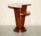 Vintage Art Deco Sample Wood Side Table in Hardwood Burr Walnut, Image 2