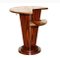 Vintage Art Deco Sample Wood Side Table in Hardwood Burr Walnut, Image 1