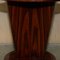 Mesa auxiliar Art Déco vintage de madera de nogal nudoso, Imagen 7