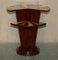 Vintage Art Deco Sample Wood Side Table in Hardwood Burr Walnut 3