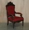 Tall Hand Carved Dolphin Armchairs, 1860s, Set of 2, Image 2