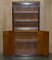 Vintage Burr & Burl Walnut Open Bookcases, Set of 2 14