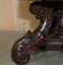 Carved Cockfighting Chesterfield Brown Leather Chair, 1830s 9