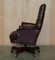 Vintage Heritage High Back Chesterfield Leather Office Captains Swivel Chair 16